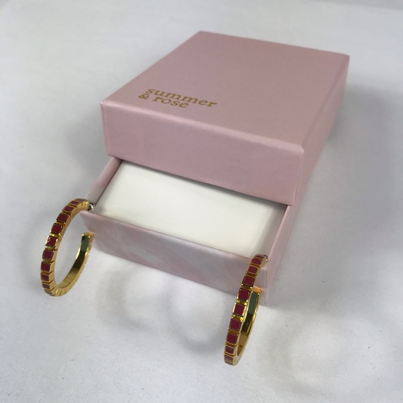 Summer & Rose Olivia Enamel Hoops BNIB - Picture 6 of 7